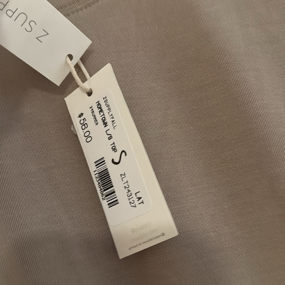 Z SUPPLY: HOMETOWN LONG SLEEVE TOP - LATTE - Picture 12 of 12